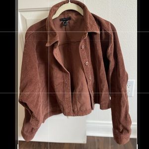 Forever 21 cropped curdaroy jacket size Medium